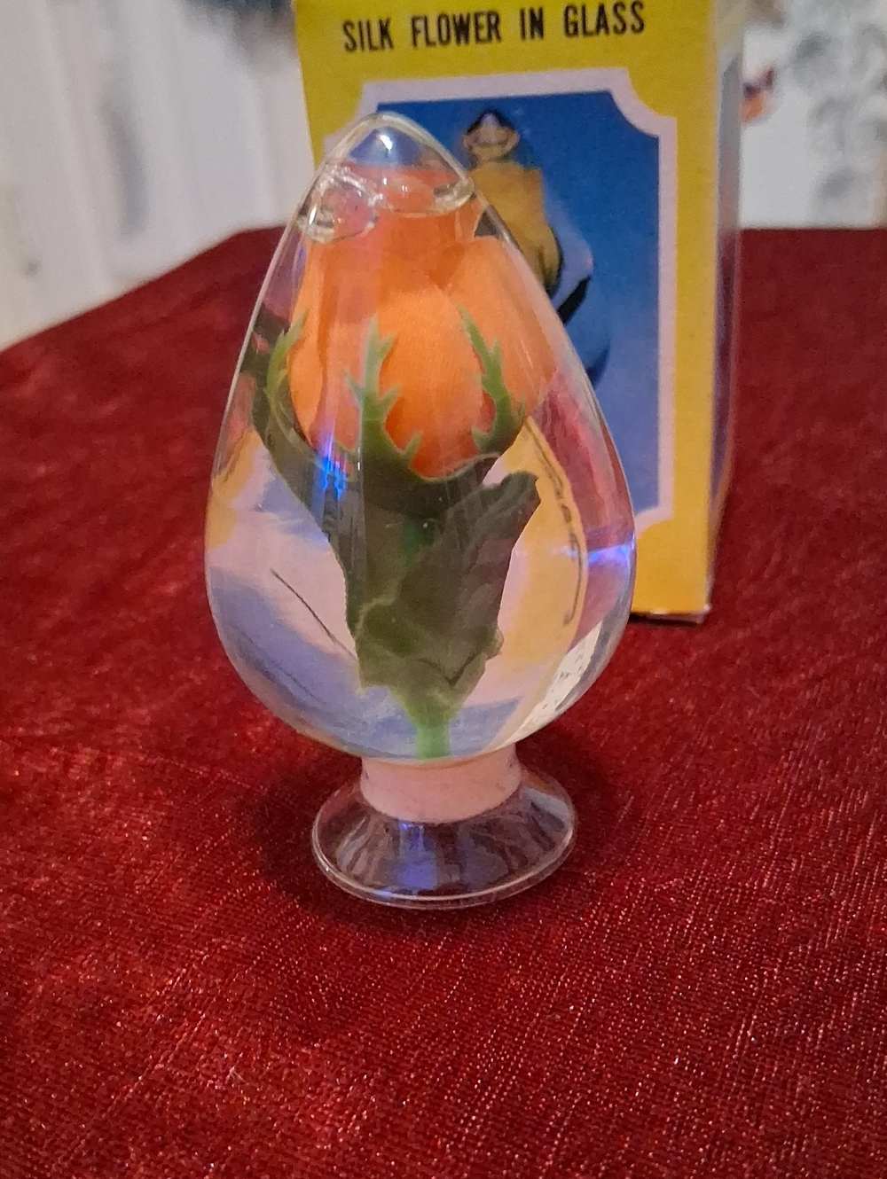 Silk Flower In Glass